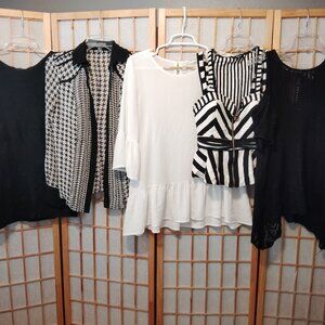 LOT 5/$20 WOMENS TOPS BLOUSES SWEATERS LC LAURA CONRAD ZARA BEBE PLEIONE~SIZE S